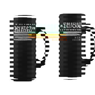 Vintage Stripes Ashwaubenon Wi Coffee Mug | Mazezy