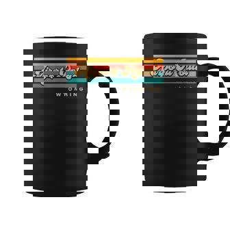 Vintage Sunset Stripes Airport Road Wyoming Coffee Mug | Mazezy