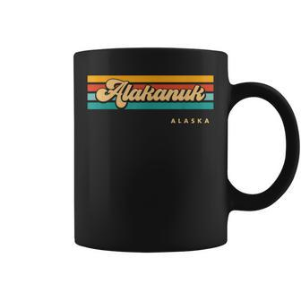 Vintage Sunset Stripes Alakanuk Alaska Coffee Mug | Mazezy