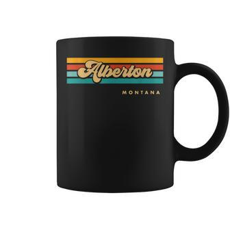 Vintage Sunset Stripes Alberton Montana Coffee Mug | Mazezy