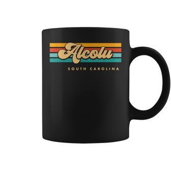Vintage Sunset Stripes Alcolu South Carolina Coffee Mug | Mazezy