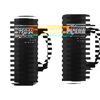 Vintage Sunset Stripes Alcova Wyoming Coffee Mug | Mazezy