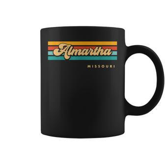 Vintage Sunset Stripes Almartha Missouri Coffee Mug | Mazezy