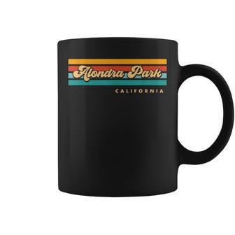 Vintage Sunset Stripes Alondra Park California Coffee Mug | Mazezy