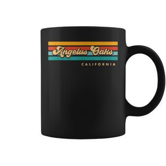 Vintage Sunset Stripes Angelus Oaks California Coffee Mug | Mazezy