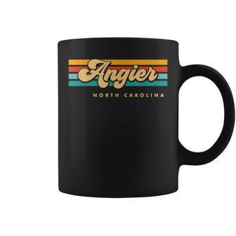 Vintage Sunset Stripes Angier North Carolina Coffee Mug | Mazezy