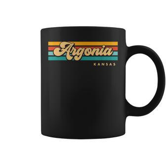 Vintage Sunset Stripes Argonia Kansas Coffee Mug | Mazezy