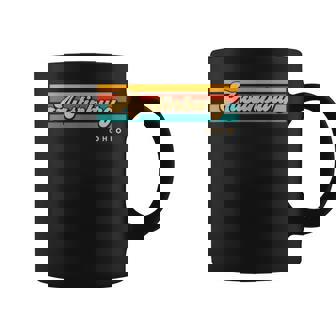 Vintage Sunset Stripes Austinburg Ohio Coffee Mug | Mazezy