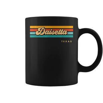 Vintage Sunset Stripes Daisetta Texas Coffee Mug | Mazezy