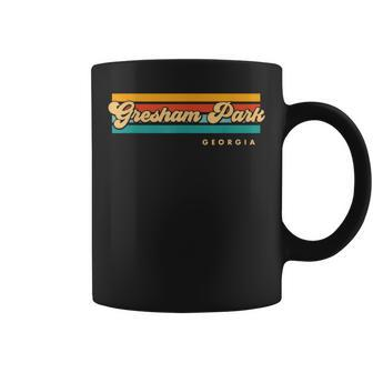 Vintage Sunset Stripes Gresham Park Georgia Coffee Mug | Mazezy