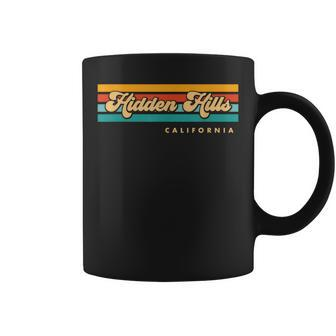 Vintage Sunset Stripes Hidden Hills California Coffee Mug | Mazezy
