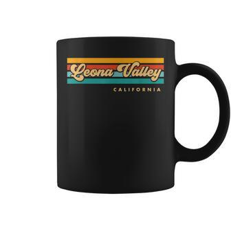 Vintage Sunset Stripes Leona Valley California Coffee Mug | Mazezy