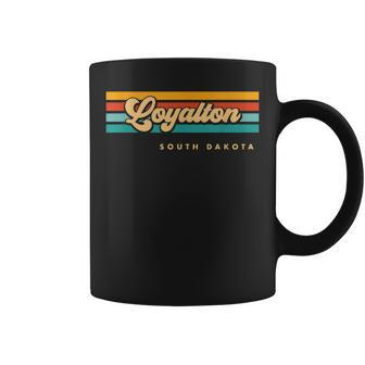 Vintage Sunset Stripes Loyalton South Dakota Coffee Mug | Mazezy