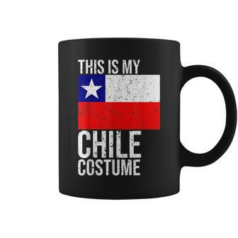 Vintage This Is My Chile Flag Costume Design For Halloween Chile Funny Gifts Coffee Mug | Mazezy UK
