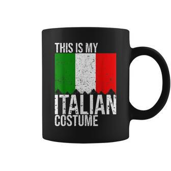 Vintage This Is My Italian Flag Costume For Halloween Halloween Funny Gifts Coffee Mug | Mazezy