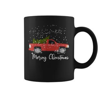 Vintage Truck With Christmas Tree In The Back Xmas Vacation Coffee Mug | Mazezy