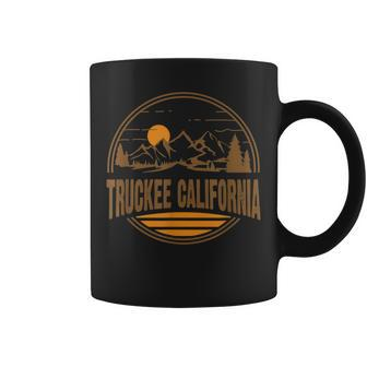 Vintage Truckee California Mountain Hiking Souvenir Print Coffee Mug | Mazezy