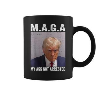 Vintage Trump Shot My Ass Got Arrested Coffee Mug | Mazezy