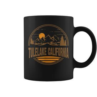 Vintage Tulelake California Mountain Hiking Souvenir Print Coffee Mug | Mazezy