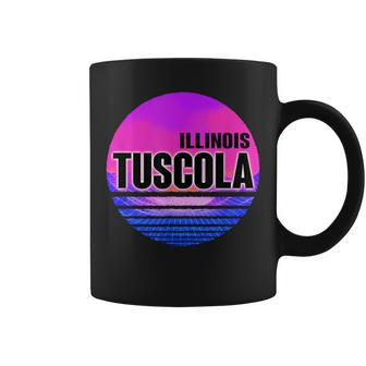 Vintage Tuscola Vaporwave Illinois Coffee Mug | Mazezy