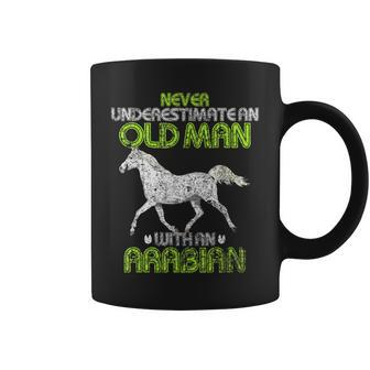 Vintage Never Underestimate An Old Man With An Arabian Horse Coffee Mug - Monsterry UK
