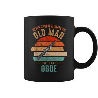 Vintage Never Underestimate An Old Man With An Oboe Coffee Mug - Seseable