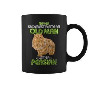 Vintage Never Underestimate An Old Man With A Persian Cat Coffee Mug - Monsterry DE