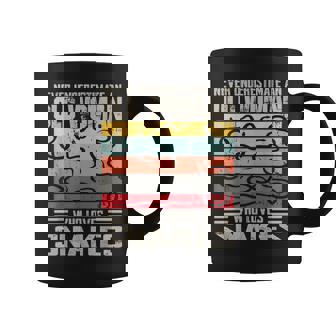 Vintage Never Underestimate An Old Woman Who Loves Snakes Coffee Mug | Mazezy