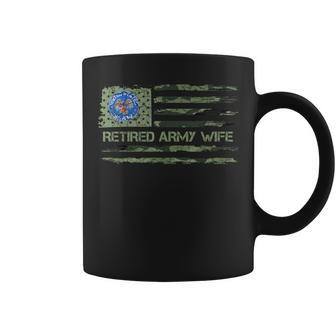 Vintage Usa American Camo Flag Retired Us Army Veteran Wife Coffee Mug | Mazezy UK