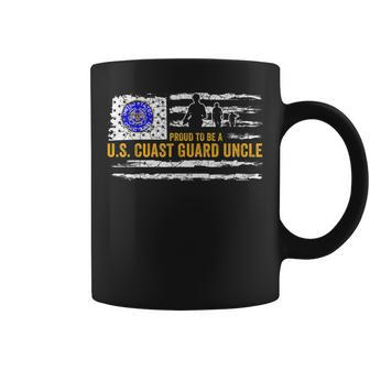 Vintage Usa American Flag Proud To Be A Us Coast Guard Uncle Funny Gifts For Uncle Coffee Mug | Mazezy