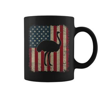 Vintage Usa Flag Ostrich Animals Lover Zookeeper Fathers Day Coffee Mug | Mazezy