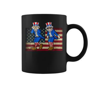 Vintage Usa Flag Uncle Sam Griddy Dance Funny 4Th Of July Coffee Mug | Mazezy