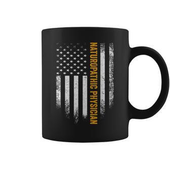 Vintage Usa Naturopathic Physician Distressed American Flag Coffee Mug | Mazezy