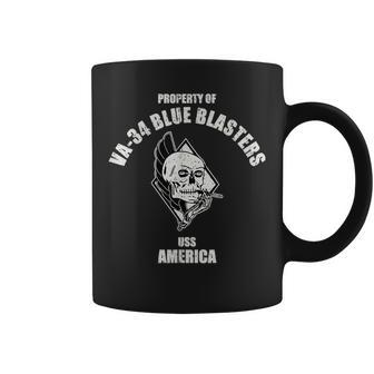 Vintage Va 34 Blue Blasters Uss America Coffee Mug - Thegiftio UK