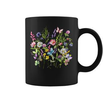 Vintage Wildflower Summer Flowers Women Graphic Floral Coffee Mug | Mazezy