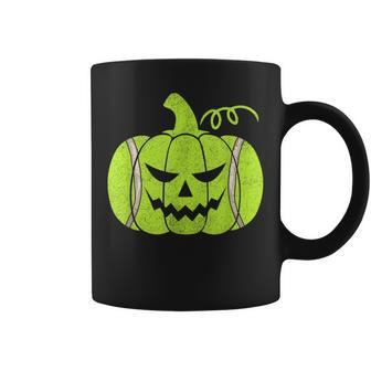 Vintage Womens Tennis T Men Halloween Scary Pumpkin Tennis Funny Gifts Coffee Mug | Mazezy