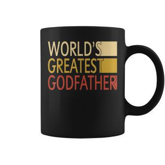 Vintage Worlds Greatest Godfather Dad Grandpa Fathers Day Coffee Mug | Mazezy
