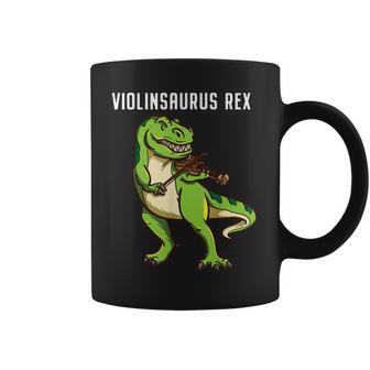Violinist T Rex Dinosaur Violin Viola Music Lover Coffee Mug | Mazezy