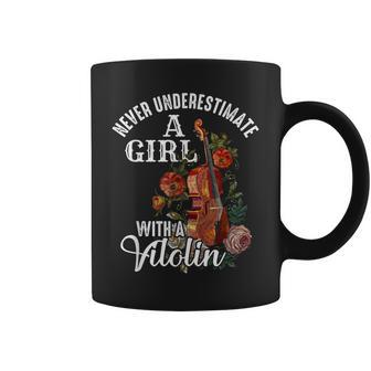 Violinist Never Underestimate A Girl With A Violin Coffee Mug | Mazezy