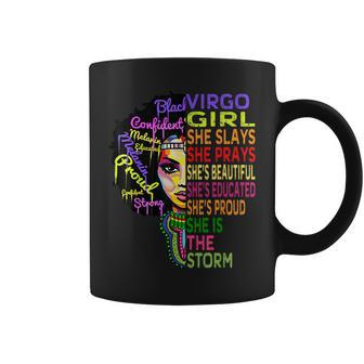 Virgo Queen Birthday I Am The Storm Dope Afro Coffee Mug | Mazezy