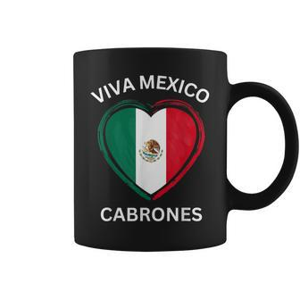 Viva Mexico Cabrones Mexican Independence Day Mexico Heart Coffee Mug | Mazezy