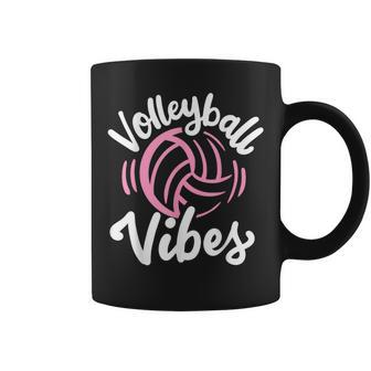 Volleyball Vibes Volleyball Funny Gifts Coffee Mug | Mazezy