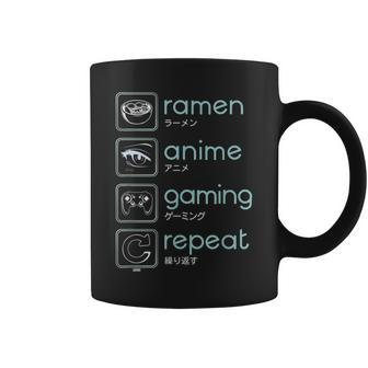 Wakeup Gaming Again Ramen Anime Gaming Restart Coffee Mug - Seseable