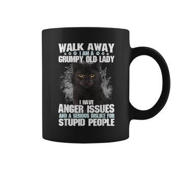 Walk Away I Am A Grumpy Old Lady I Have Anger Issues And A Coffee Mug | Mazezy
