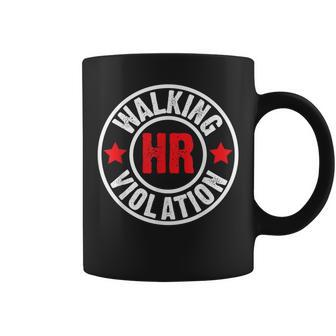 Walking Hr Violation Human Vintage Humor Coffee Mug - Seseable