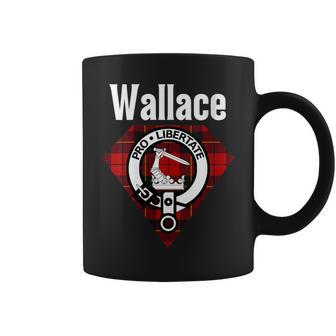 Wallace Clan Scottish Name Coat Of Arms Tartan Gift For Womens Coffee Mug | Mazezy