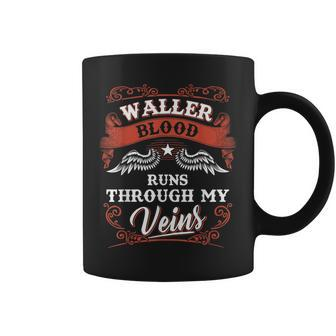 Waller Blood Runs Through My Veins Family Christmas Coffee Mug - Seseable