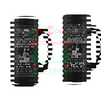 All I Want For Christmas Is Vodka Ugly Sweater Coffee Mug | Seseable CA