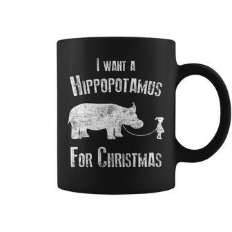 I Want A Hippopotamus For Christmas Hippo Xmas Season Pajama Coffee Mug | Mazezy