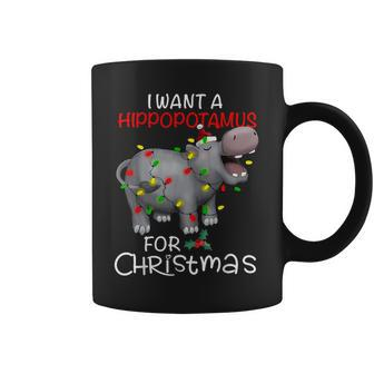 I Want A Hippopotamus For Christmas Xmas Hippo For Kid Women Coffee Mug | Mazezy DE